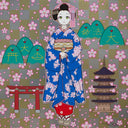 Maiko in Springtime Kyoto, 2024 by Takashi Murakami