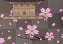 Maiko of Kyoto, Cherry Blossoms on Red, 2024