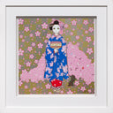 Maiko of Kyoto, Cherry Blossoms on Blue, 2024