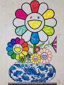 Murakami Flowers in a Qinghua Vase, 2024 by Takashi Murakami