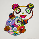 A Panda Cub Hugging a Ball of Flowers, 2020 by Takashi Murakami