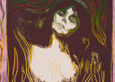 Madonna and Self-Portrait w. Skeleton's Arm (After Munch) (FS.IIIA.62), 1984