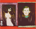 Madonna and Self-Portrait w. Skeleton's Arm (After Munch) (FS.IIIA.62), 1984 by Andy Warhol