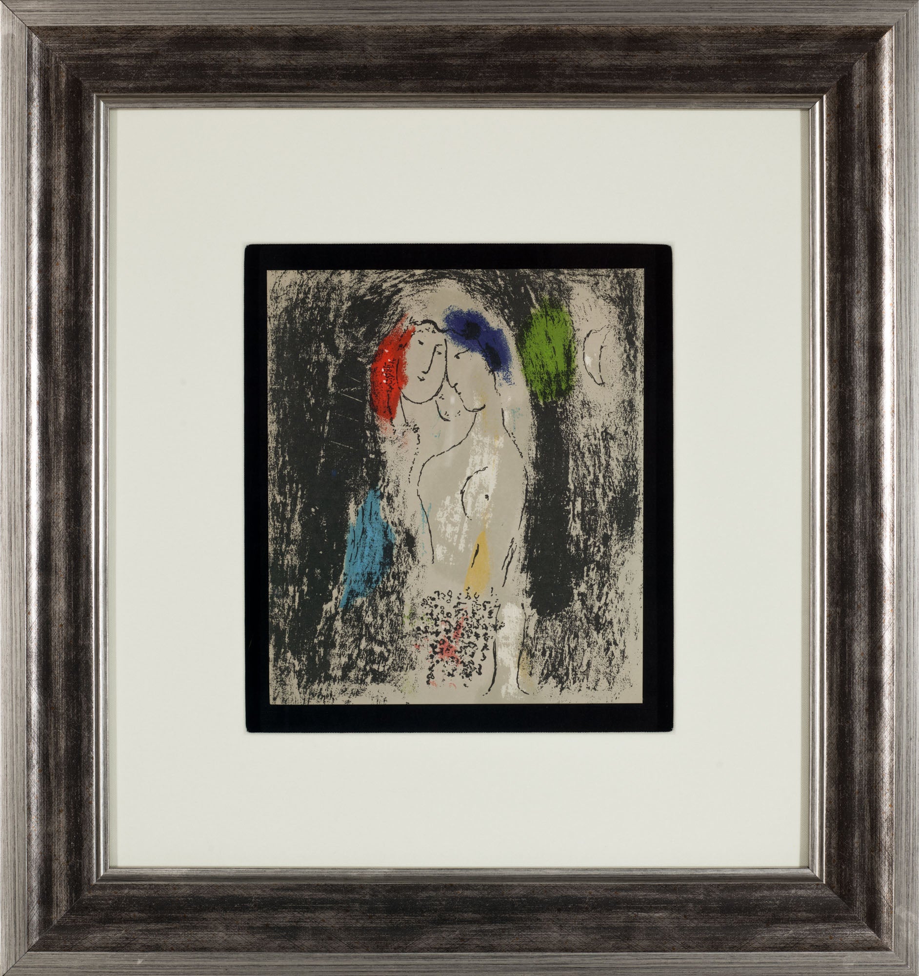 Lovers in Grey (Jacques Lassaigne, M.194), 1957 by Marc Chagall