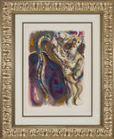 "He cast the rod on the ground..." (The Story of Exodus, M.448), 1966 by Marc Chagall - Framed