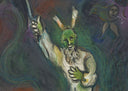 "Moses stretched his hand toward heaven..." (The Story of Exodus, M.452), 1966 by Marc Chagall - Detail