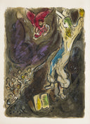 "Moses wrath waxed hote, and he cast the Tables..." (The Story of Exodus, M.461), 1966 by Marc Chagall