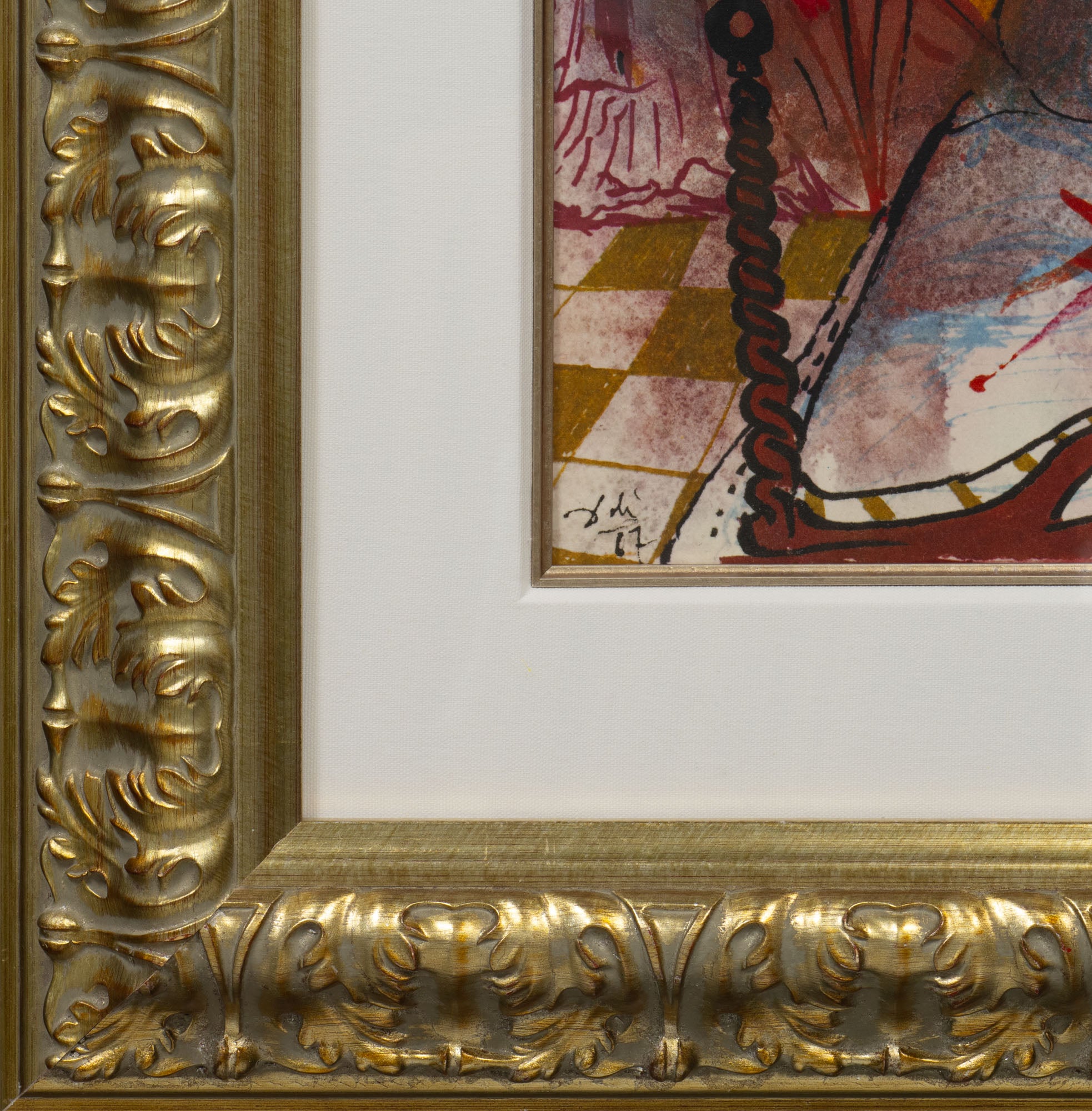 Act III, Scene V, (Romeo & Juliet), 1975 by Salvador Dalí framed corner