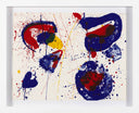 Hurrah for the Red, White, and Blue (SF-17), 1961 by Sam Francis framed