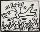 Untitled (Man on Dolphin), 1987 by Keith Haring