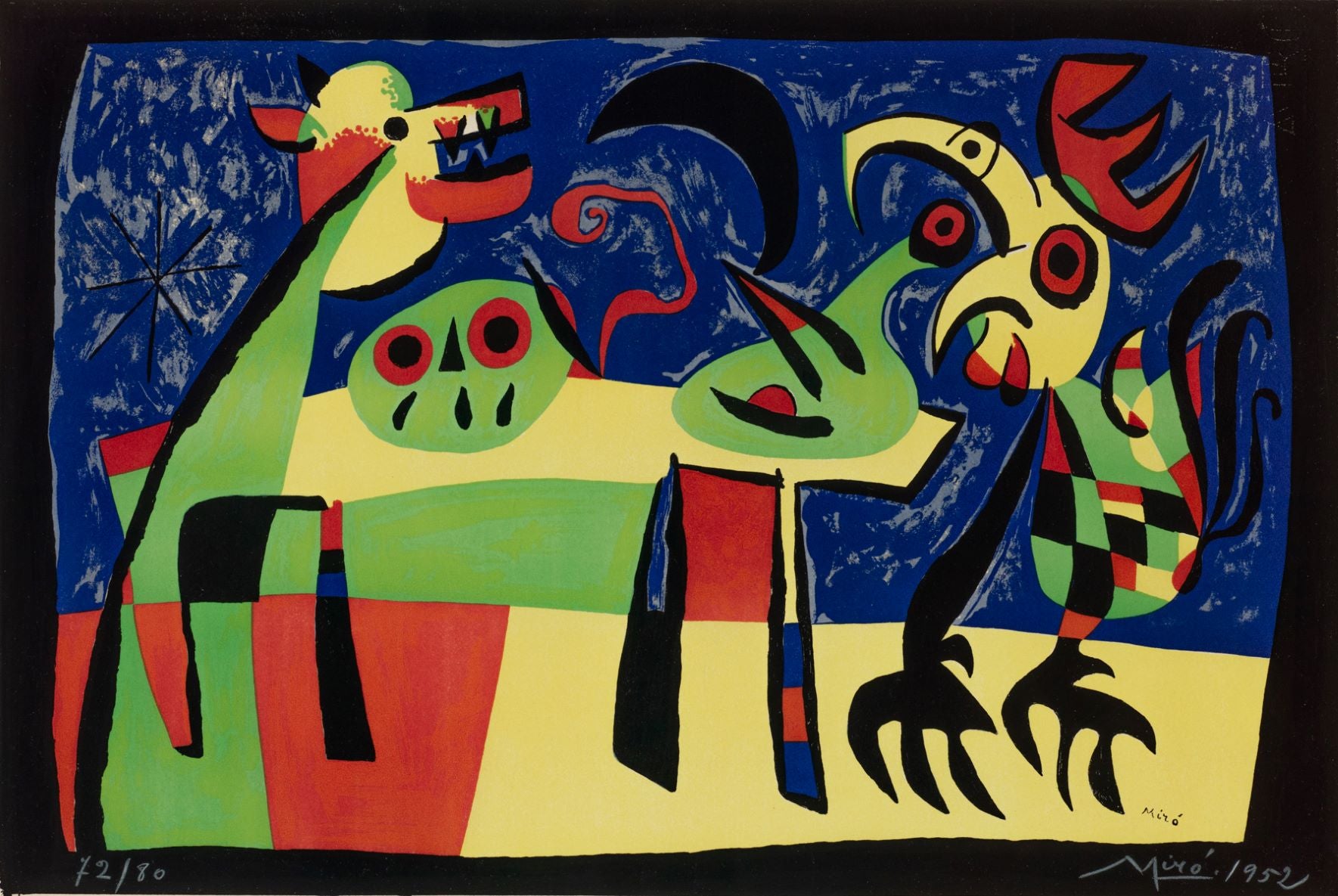 Dog Barking at the Moon (M.189) by Joan Miró 