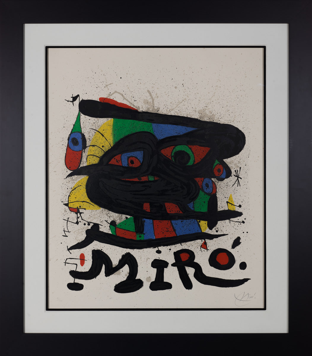 Miró Sculptures Exposition (M.755) by Joan Miró framed