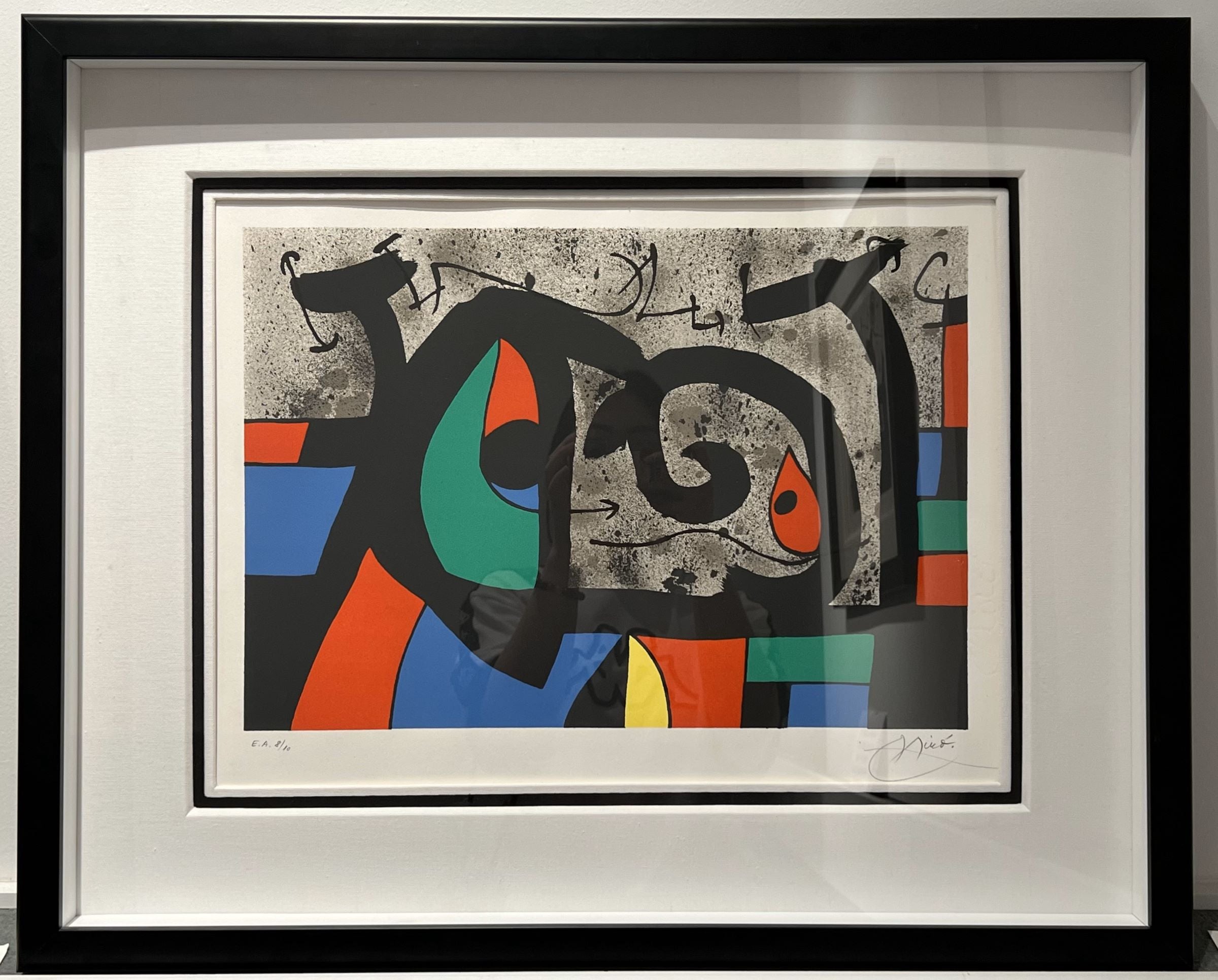 Untitled (The Golden Feathered Lizard, M.809) by Joan Miró framed