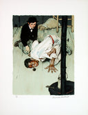 "Jim Got Down on His Knees" (Huckleberry Finn), 1972 by Norman Rockwell
