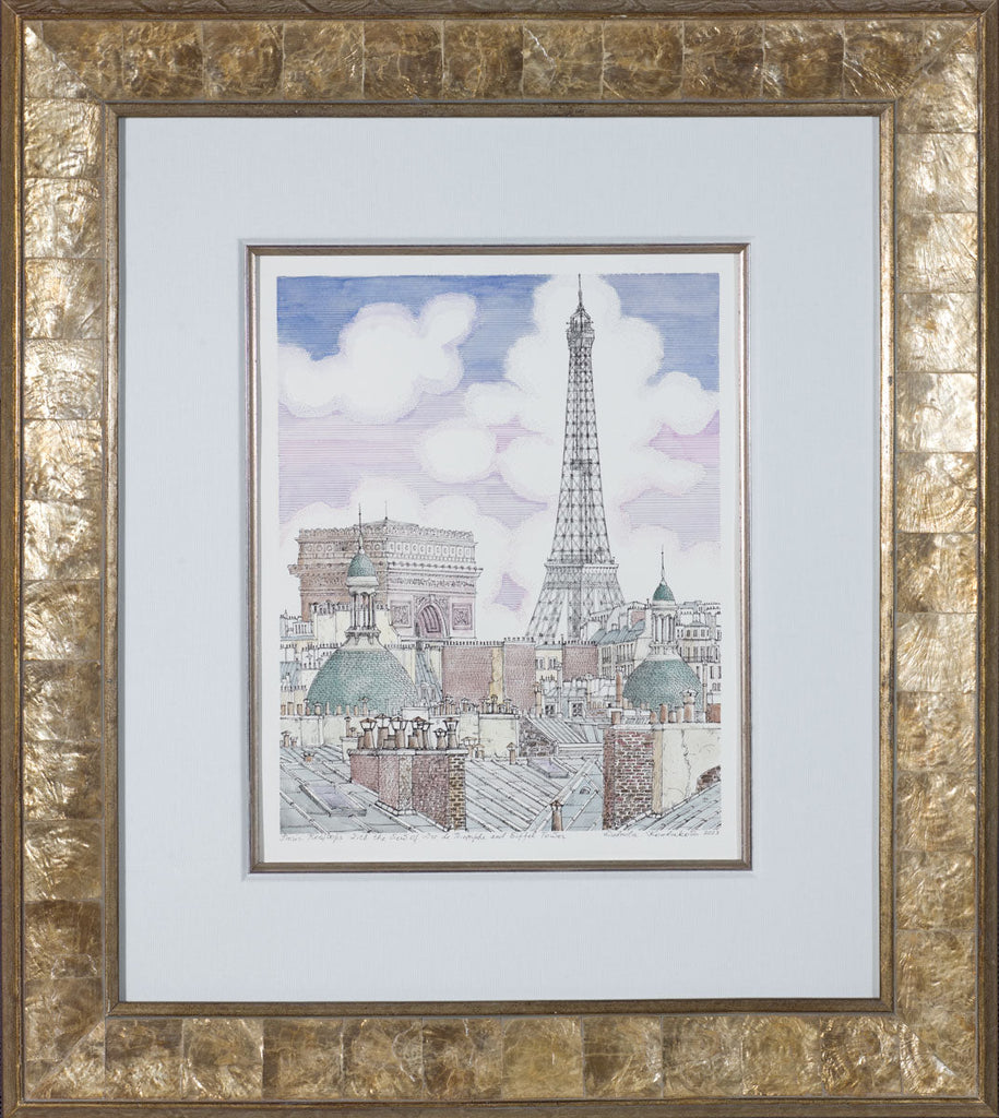Paris. Rooftops With the View of Arc de Triomphe and Eiffel Tower by Liudmila Kondakova
