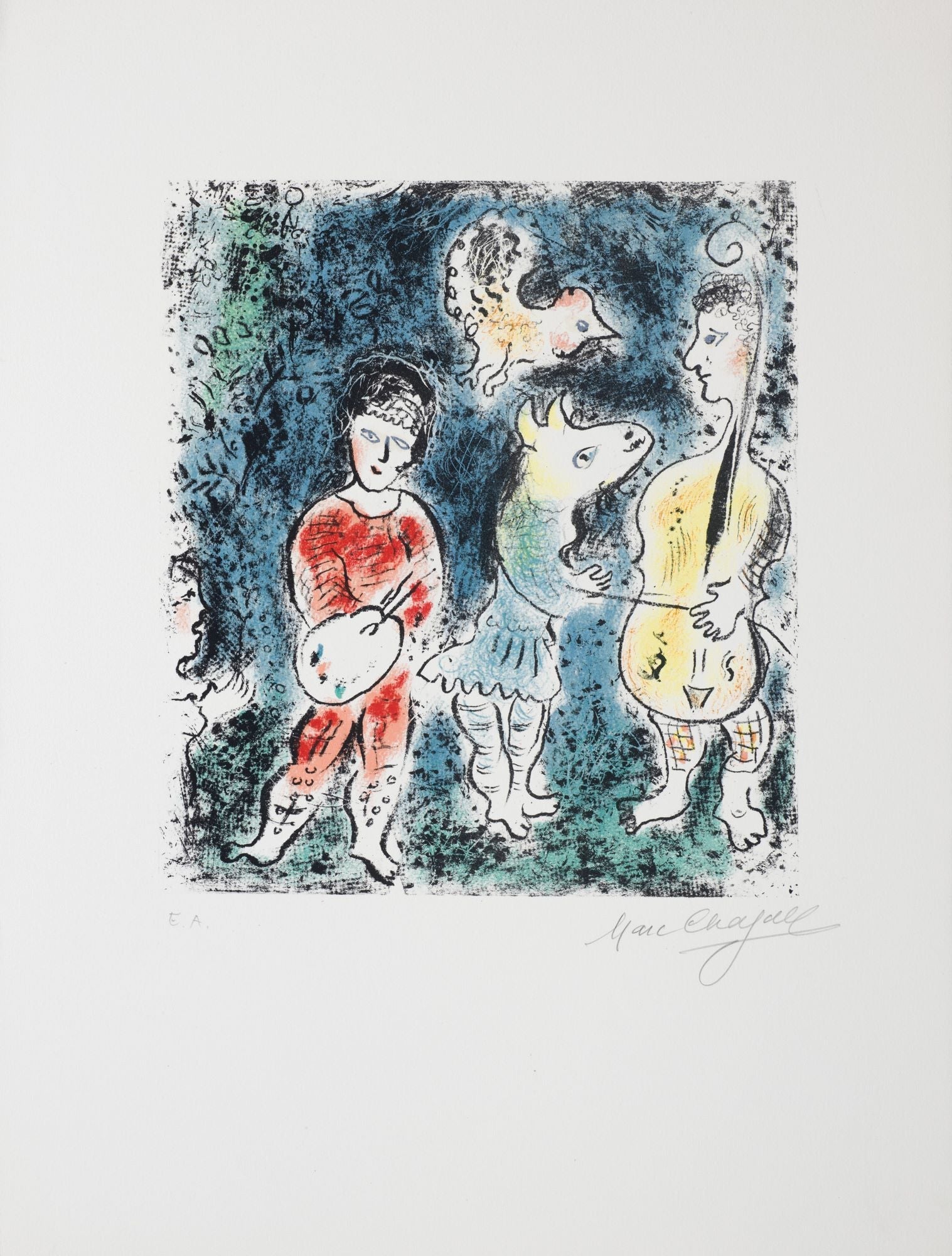 The Artists (M.908), 1977 by Marc Chagall