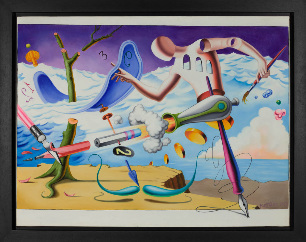 Mastering Time's Flow by Mark Kostabi