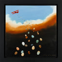 Egg Drop III, 2021 by Robert Deyber framed