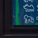 Untitled (Dogs & Babies on Blue Background), 1980 by Keith Haring