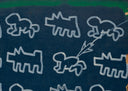 Untitled (Dogs & Babies on Blue Background), 1980 by Keith Haring