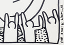 Keith  Haring - Untitled Dedicated for Jim-K Haring signature