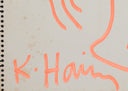 Keith Haring - Untitled (Orange Drawing), 1987 signature
