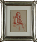 Untitled (Seated Portrait with Pillow), 2016