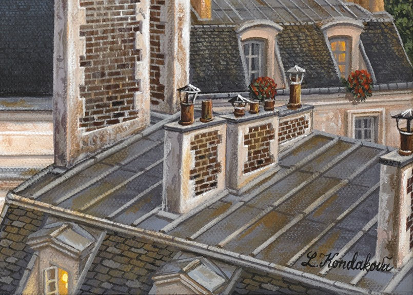 Rooftops with Eiffel Tower, 2018