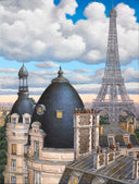 Rooftops with Eiffel Tower, 2018