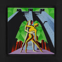 Simultaneous Memory, 2018 by Mark Kostabi framed