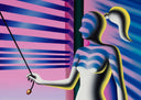 Radiant Awakening, 2023 by Mark Kostabi detail 1
