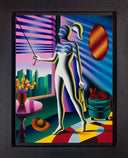 Radiant Awakening, 2023 by Mark Kostabi framed