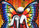 Nocturnal Transformation by Mark Kostabi detail