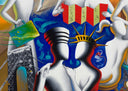 City of Dreams, 2024 by Mark Kostabi detail