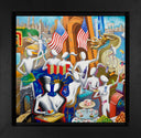 City of Dreams, 2024 by Mark Kostabi framed