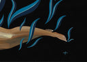 Reclining Nude in Cool Blue Flames, 2018