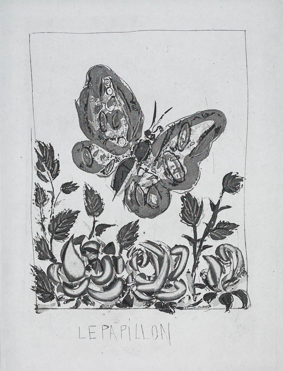 The Butterfly, 1942 (Histoire Naturelle - Textes de Buffon, B.350) by Pablo Picasso