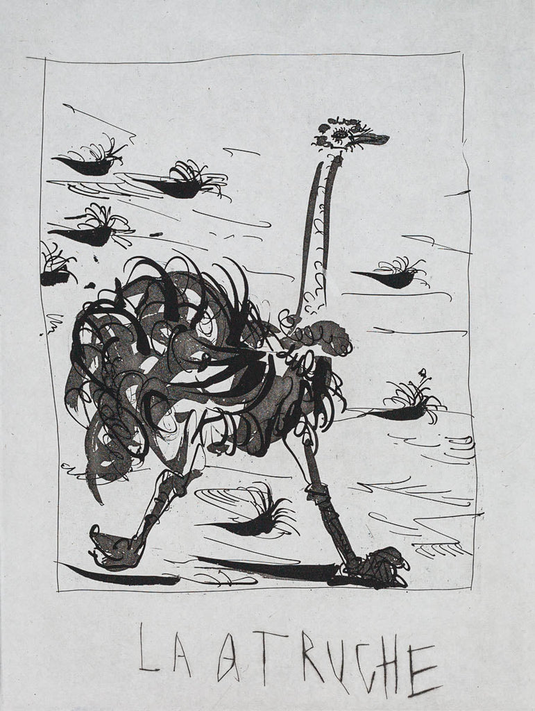 The Ostrich, 1942 (Histoire Naturelle - Textes de Buffon, B.343) by Pablo Picasso