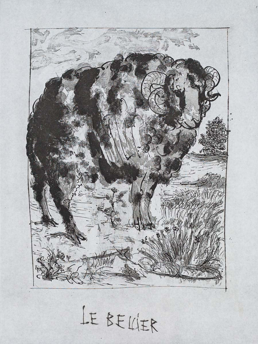 The Ram, 1942 (Histoire Naturelle - Textes de Buffon, B.332) by Pablo Picasso