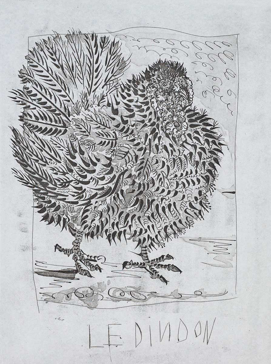 The Turkey, 1942 (Histoire Naturelle - Textes de Buffon, B.346) by Pablo Picasso