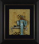 Pillow Swing by Erté framed