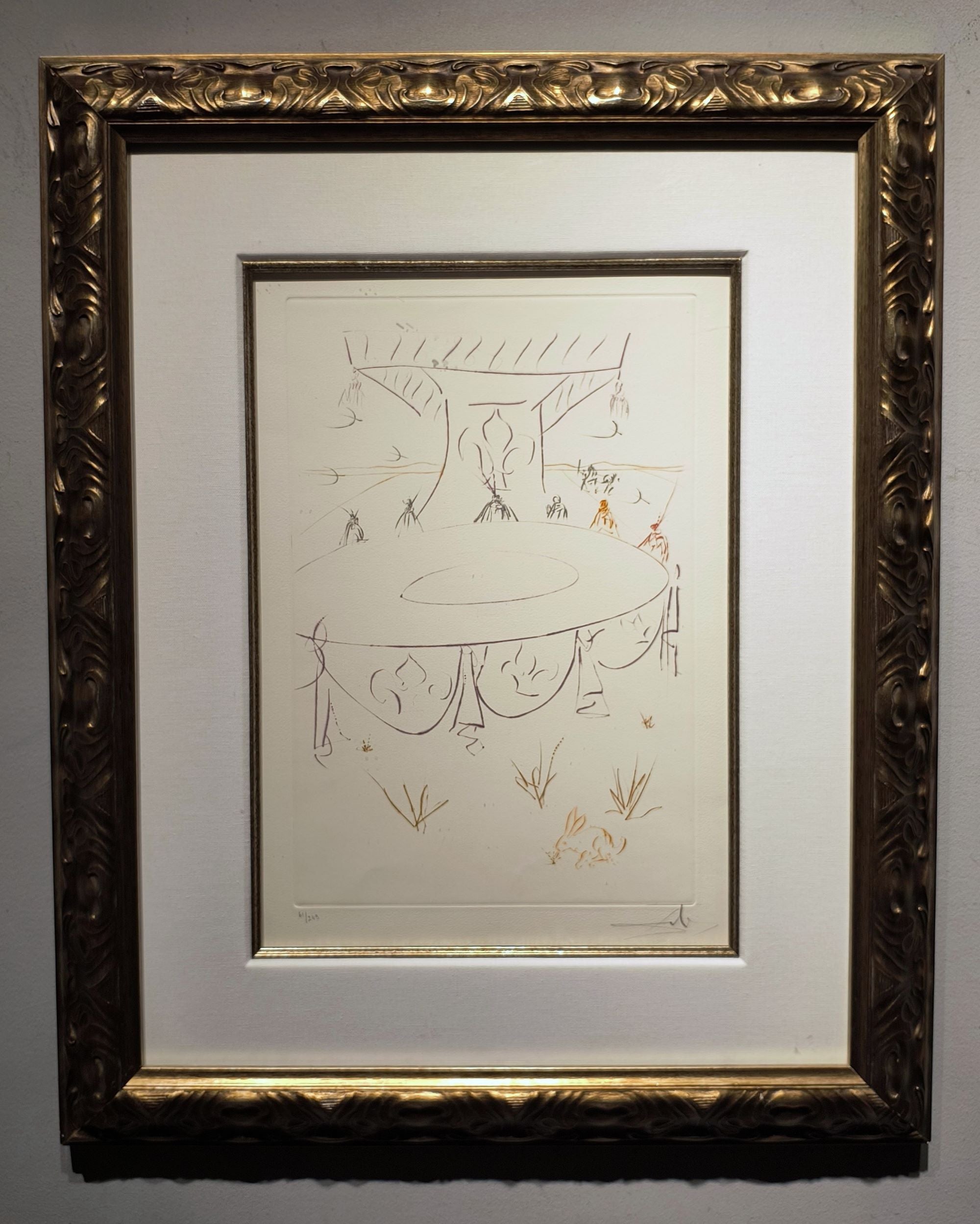 Lancelot and Galahad (The Grail Quest), 1975 by Salvador Dalí framed