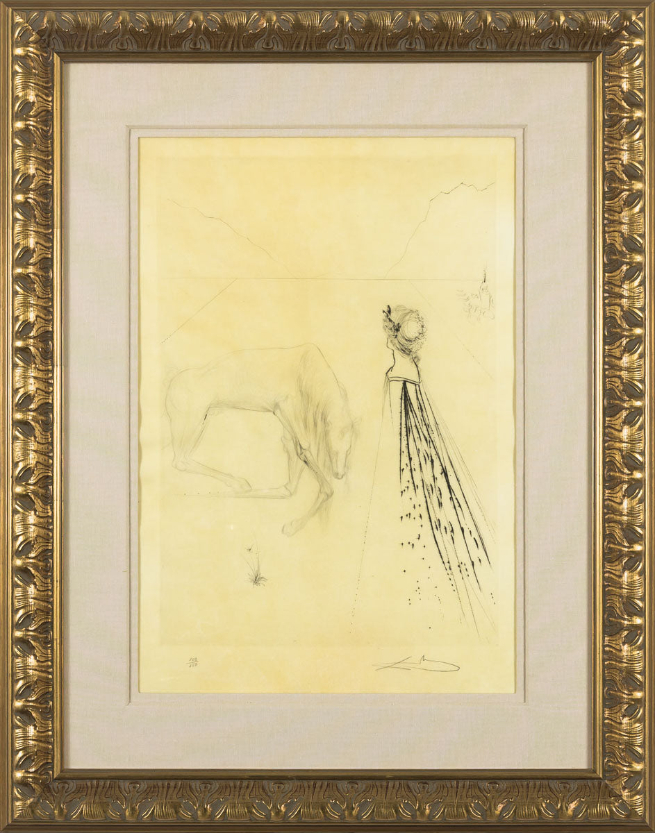 Alexander Looked at Him... (King, I Shall Await You at Babylon), 1973 by Salvador Dalí framed