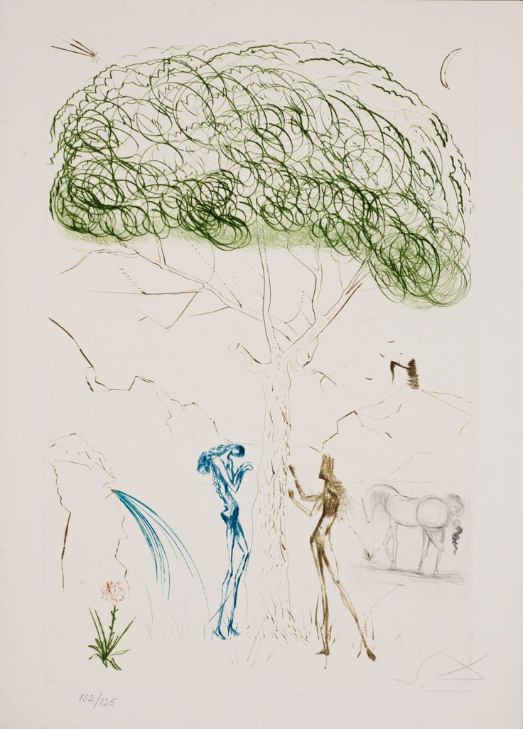 Under the Parasol Pine (Tristan and Iseult, Plate I), 1970 by Salvador Dalí