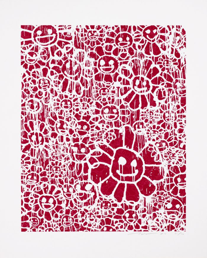 Madsaki Flowers Red B by Takashi Murakami