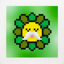 Murakami.Flower #9656 Bearded Man  by Takashi Murakami