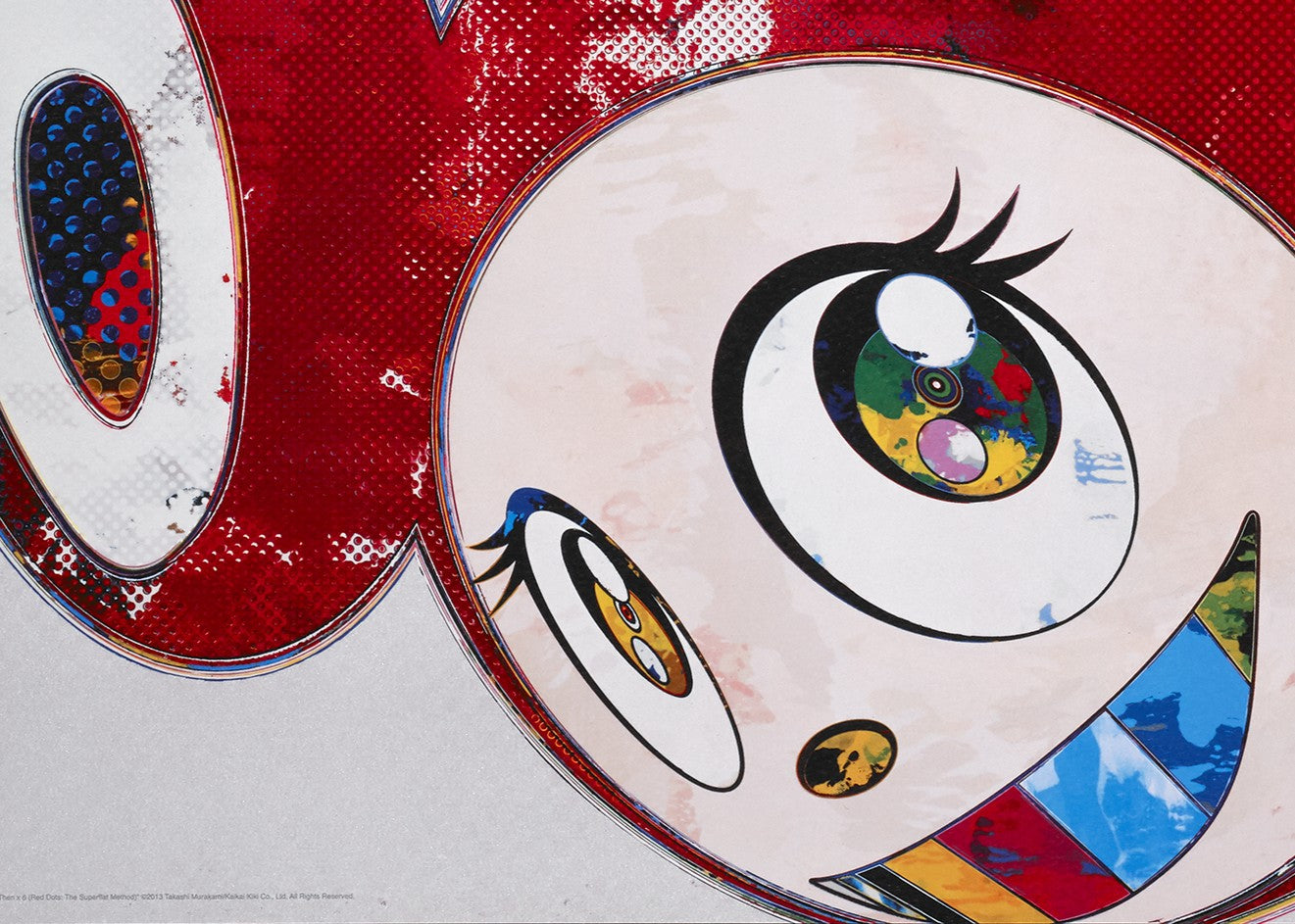 And Then x 6 (Red Dots:The Superflat Method), 2015 by Takashi