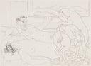 Reclining Sculptor and Model By a Window… (Vollard Suite, B.173), 1939