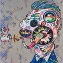 Homage to Francis Bacon (Study for Head of George Dyer, moire), 2016