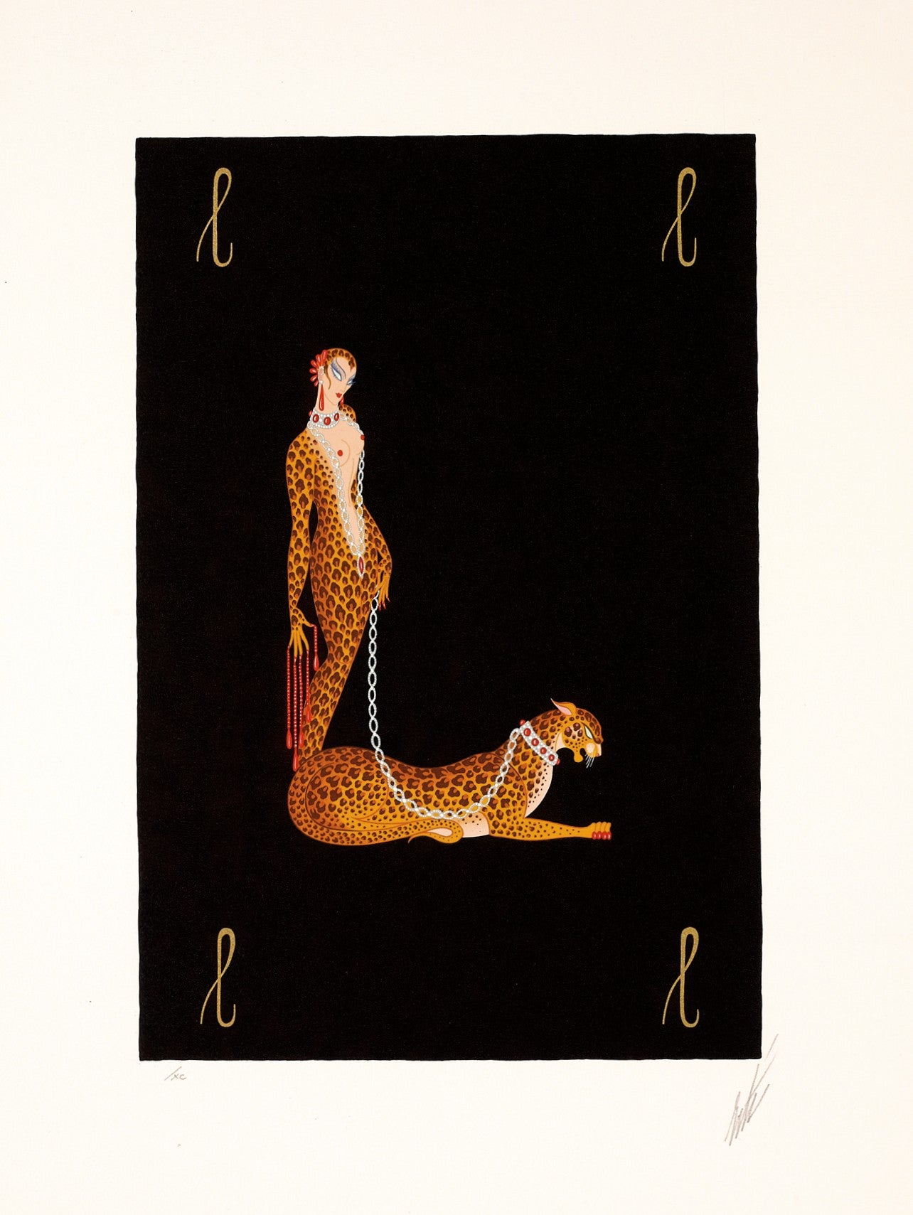 ERTE : Art-a-Porter　エルテ　宝飾デザイン Letter L, 1977 by Erté - Romain de Tirtoff | Martin Lawrence Galleries